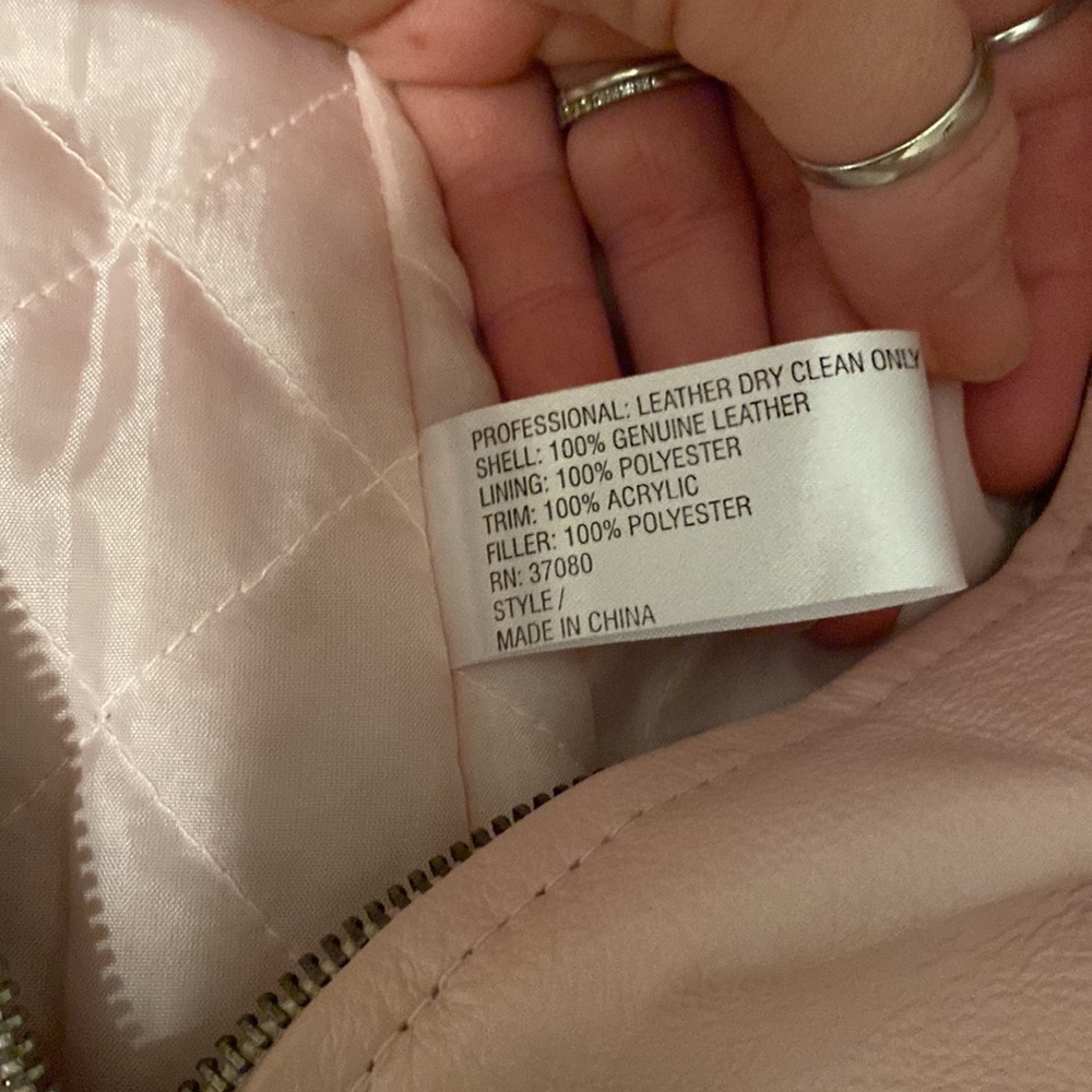Pink leather jacket - Picture 7 of 7